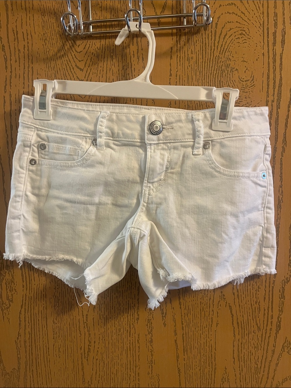 American Eagle Outfitters White Denim Cutoff Shorts